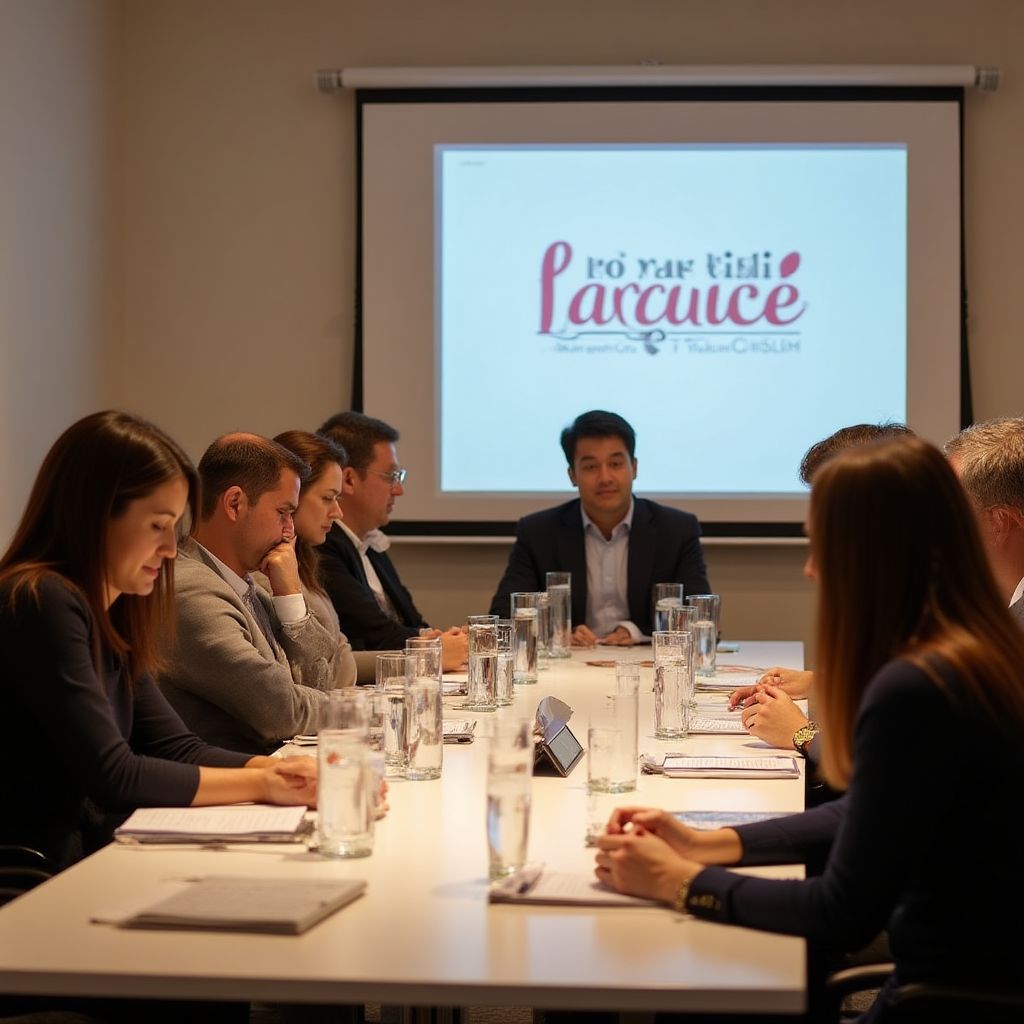 Équipe LuxeHôtels réunion travail collaboratif